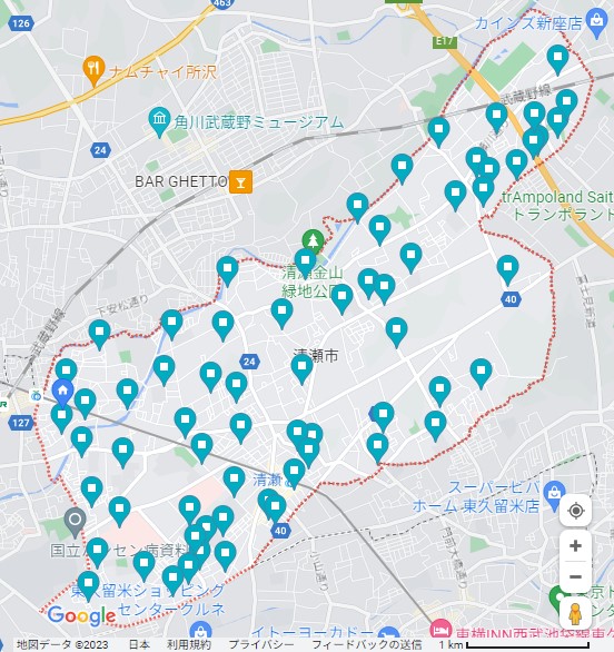 GoogleMap上にプロットした