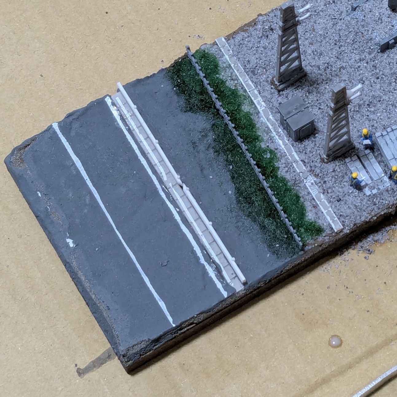 路面を表現した時点の写真