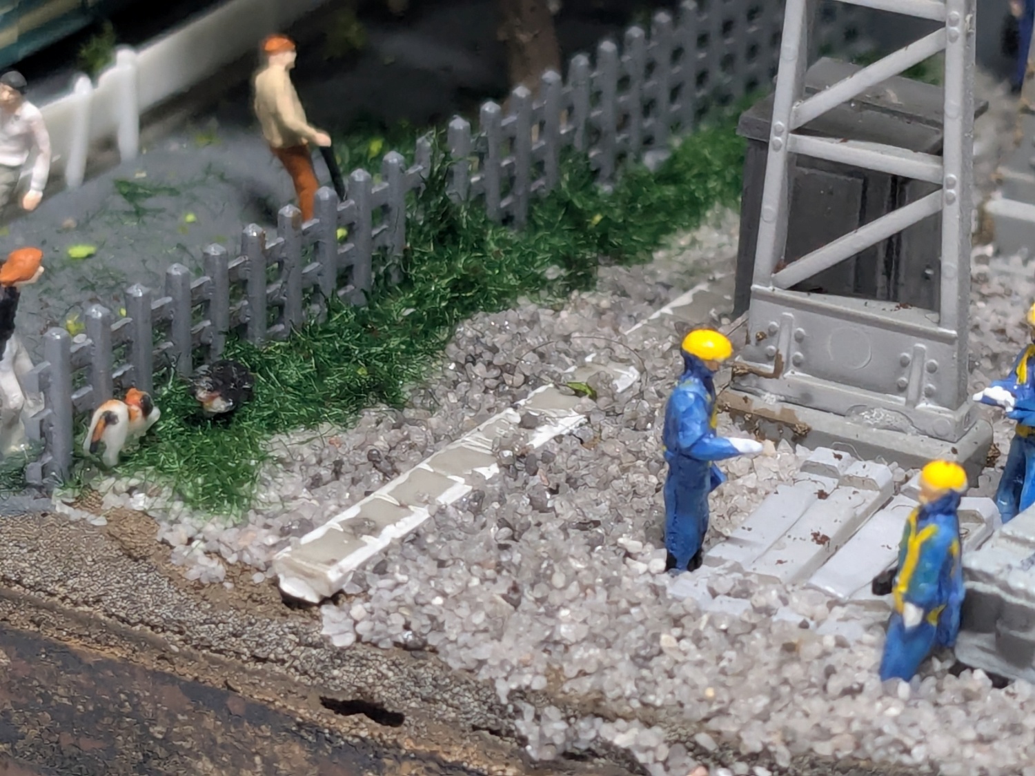 鉄道用地境界付近に着目したレイアウトの拡大写真